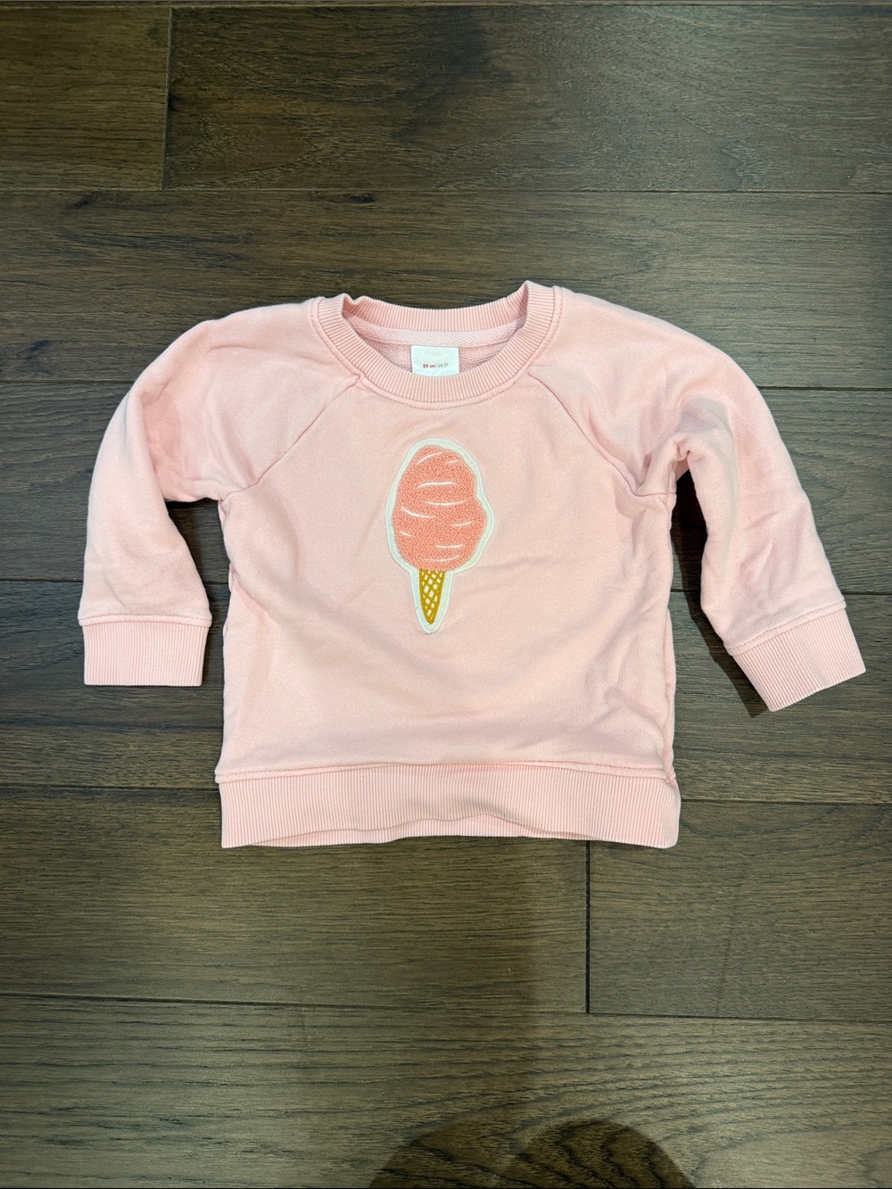 Hanna Andersson Pink Sweatshirt with Ice Cream Patch Size 2T - C11-255